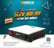 ORBUS 51,2 VOLT 100 AMPER LİTYUM AKÜ