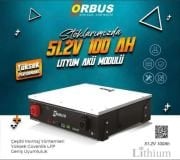 ORBUS 51,2 VOLT 100 AMPER LİTYUM AKÜ