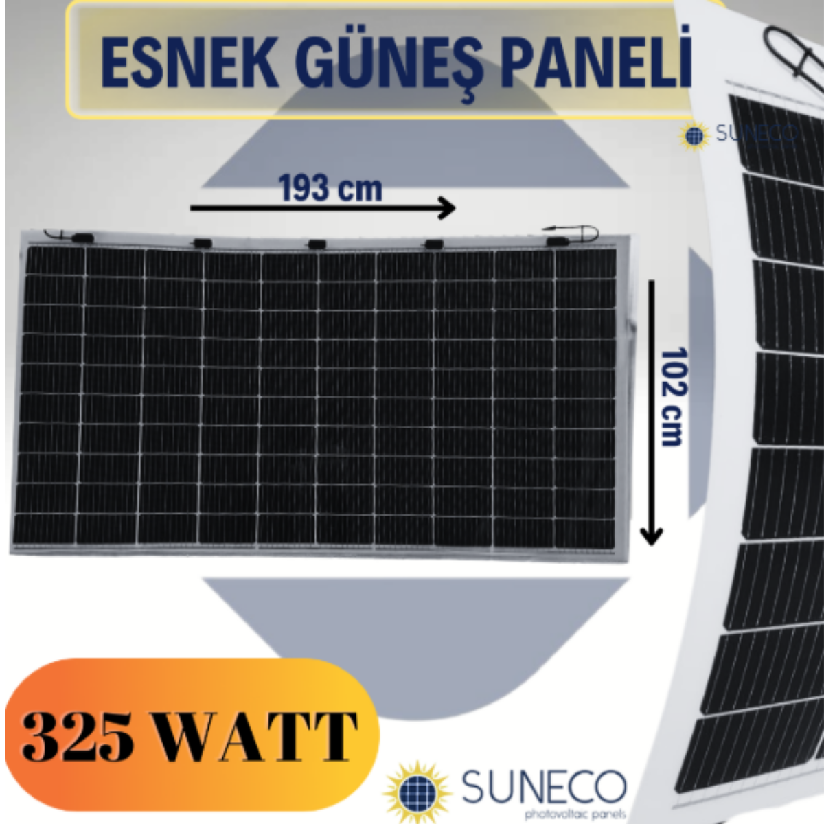 325 Watt Esnek güneş paneli half cut monokristal