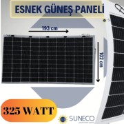 325 Watt Esnek güneş paneli half cut monokristal