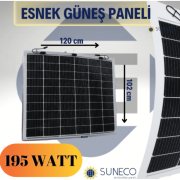Suneco 195 Watt Yarı Esnek Güneş Paneli Half Cut Monokristal