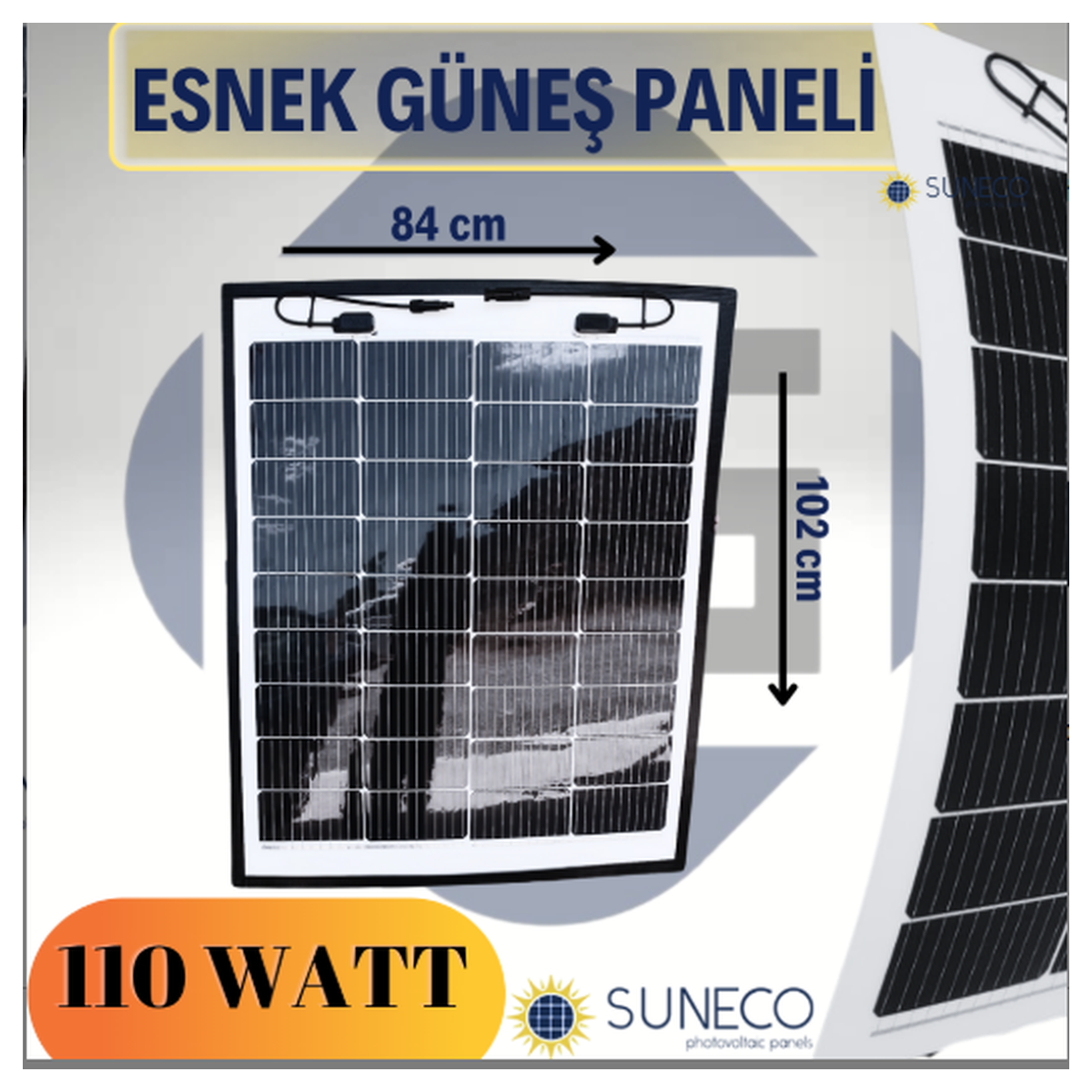 110 Watt Yarı Esnek Güneş Paneli