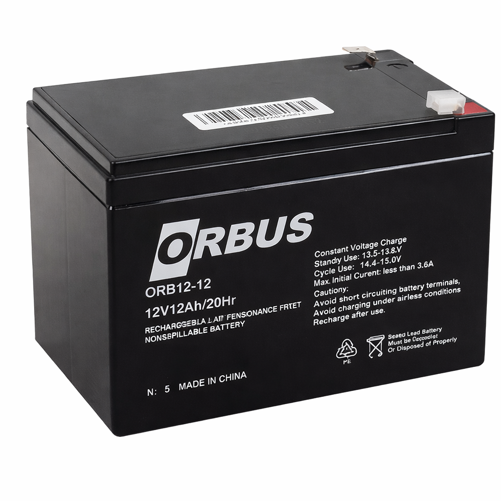 Orbus ORB12-12 12 Volt 12 Amper Kuru Akü (151X98X95 Mm)