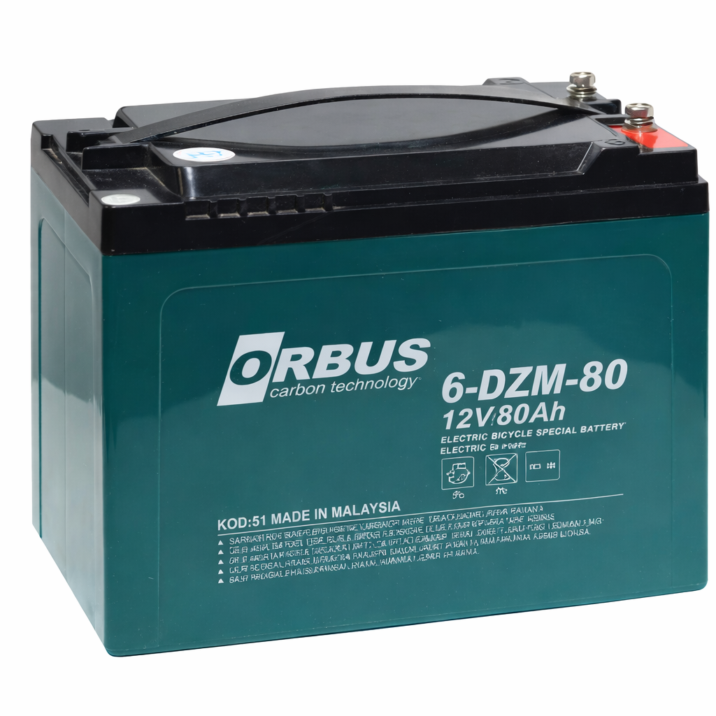 Orbus 12V 80 Ah Elektrikli Bisiklet Aküsü