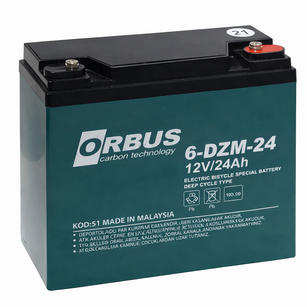 Orbus 12V 24 Ah Elektrikli Bisiklet Aküsü