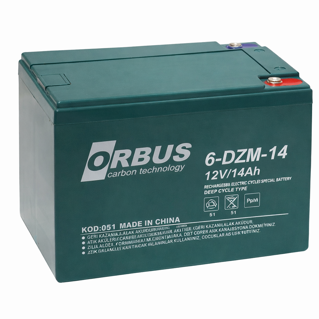 ORBUS 12V 14 Ah Elektrikli Bisiklet Aküsü