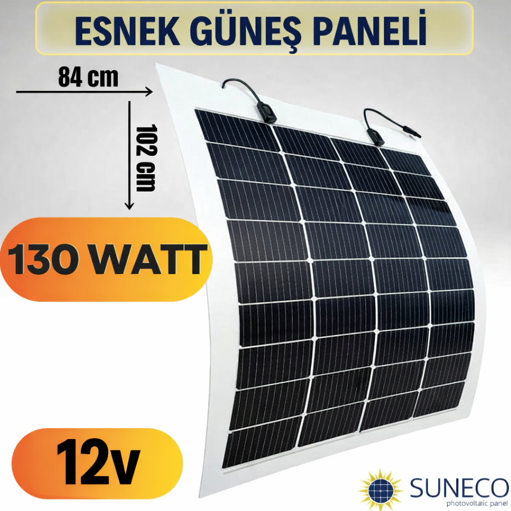 Suneco 130 Watt Yarı Esnek Güneş Paneli
