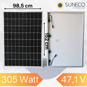 305w Watt Half-cut Monokristal Solar Yüksek Voltaj Güneş Paneli A Sınıf Karavan