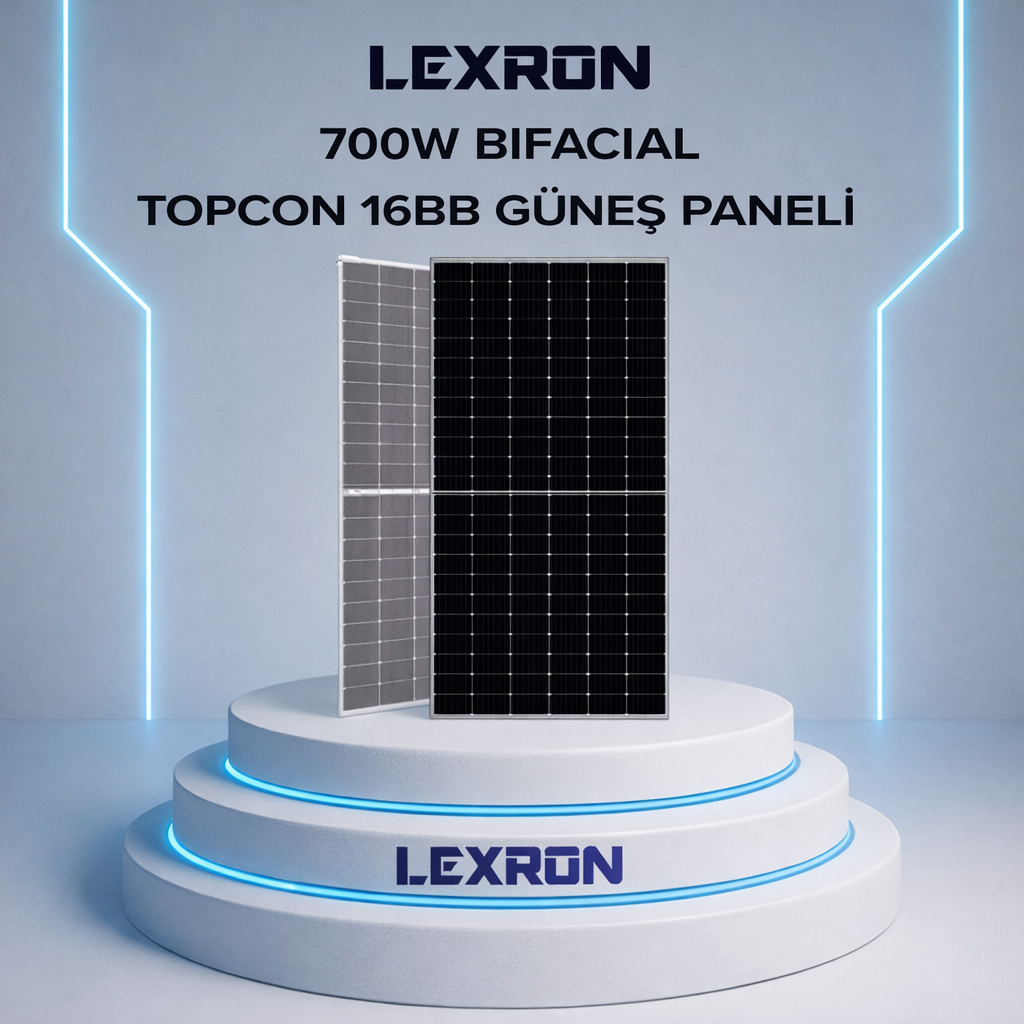 TOPCON BIFACIAL 700W HALF-CUT GÜNEŞ PANELİ