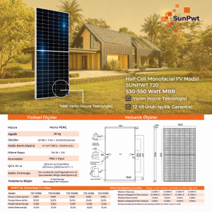 545 WATT HULFCUT PANEL SUNPWT