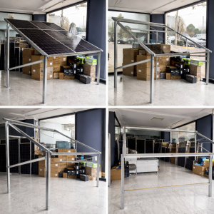 2 Panelli Galvaniz Solar Sehpa – Modüler Sistem (4-6-8. Panel Uyumlu)