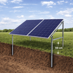 2 Panelli Galvaniz Solar Sehpa – Modüler Sistem (4-6-8. Panel Uyumlu)