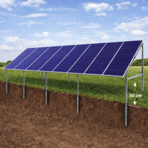 8 Panelli Galvaniz Solar Sehpa – Modüler Sistem (6-8. Panel Uyumlu)